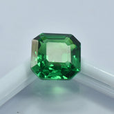 Natural Tsavorite Garnet Rare Square Cut Green 10.55 Ct CERTIFIED Loose Gemstone