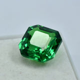 Natural Tsavorite Garnet Rare Square Cut Green 10.55 Ct CERTIFIED Loose Gemstone