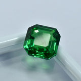 Natural Tsavorite Garnet Rare Square Cut Green 10.55 Ct CERTIFIED Loose Gemstone