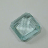 Translucent Square Shape Aquamarine 4.65 Ct on White Background