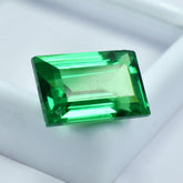 Baguette Shape Green CERTIFIED Loose Gemstone 10.45 Ct Natural Precious Garnet.