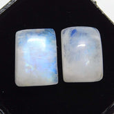 7.45 Carat Pair Natural Loose Gemstone CERTIFIED A+ Quality Moonstone Cabochon