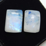 7.45 Carat Pair Natural Loose Gemstone CERTIFIED A+ Quality Moonstone Cabochon