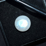 8.35 Ct Natural White Genuine Moonstone Round Shape CERTIFIED Loose Gemstone
