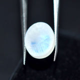 white Moonstone 3.40 Ct Natural Oval Shape CERTIFIED Loose Gemstone