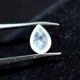 CERTIFIED Loose Gemstone 1.80 Carat Natural White Moonstone Pear Shape