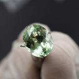 5.20 ct oval cut bluish-green natural grandidierite, certified loose gemstone.