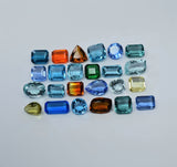 250 Ct Lab-Created Topaz Mix shape & Mix Rare Loose Gemstone Lot CERTIFIED