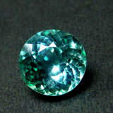 6.50 carat round cut bluish-green grandidierite, certified loose gemstone.