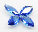 Natural blue sapphire lot, 4 certified loose gemstones, marquise cut, total weight 2.00 ct.