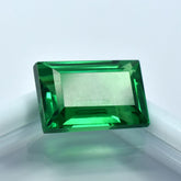 Green Garnet 9.95 Ct Natural Loose Gemstone Extremely Rare Emerald Cut CERTIFIED