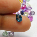 7x4 mm Mix Color Natural 6 Pcs Pear Cut Lot Sapphire CERTIFIED Loose Gemstone