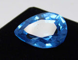 Flawless 6 carat pear-shaped blue sapphire.