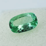 High-quality certified bluish-green 7.40 ct cushion cut natural grandidierite.
