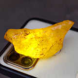 Yellow Uncut Rough 250 Ct Natural Sapphire Stone Raw Stone CERTIFIED Gemstone