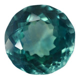 High-quality 4.90 ct natural grandidierite, green round cut, certified.