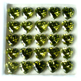 12 Pcs NATURAL Green Ceylon SAPPHIRE Heart 6x6 mm Loose Gemstone CERTIFIED Lot