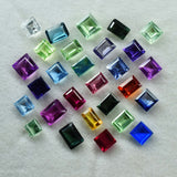CERTIFIED Baguette Cut 24 Pcs Natural Sapphire Loose Gemstone Lot 8x6 mm Size.