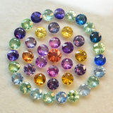 4x4 mm Untreated Natural Sapphire Round Cut 12 Pcs Loose Gemstone Lot CERTIFIED