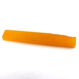 Natural Uncut Rough Yellow Sapphire 66.75 Ct - side profile with crystal texture