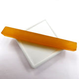 Natural Uncut Rough Yellow Sapphire 66.75 Ct - scale comparison on mm ruler