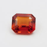 Brilliant Emerald Cut 12 Ct Certified Natural Orange Sapphire Earring Gem