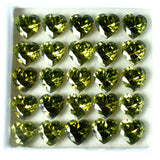 15 Pcs Natural Gemstone Precious Green Sapphire CERTIFIED Loose Heart 5 MM Lot