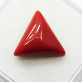 6.05 Carat NATURAL Italian Red Coral Trillion Shape CERTIFIED Loose Gemstone.