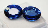 High-quality certified 21.65 carat natural blue sapphire, flawless oval shape, loose gemstone.
