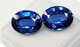 High-quality certified 21.65 carat natural blue sapphire, flawless oval shape, loose gemstone.