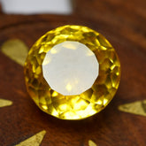 16.40 Ct Yellow Ceylon Danburite Round Cut NATURAL Loose Gemstone CERTIFIED