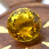 16.40 Ct Yellow Ceylon Danburite Round Cut NATURAL Loose Gemstone CERTIFIED