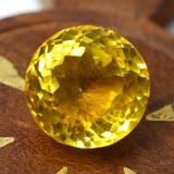 16.40 Ct Yellow Ceylon Danburite Round Cut NATURAL Loose Gemstone CERTIFIED