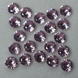 Loose gemstone lot – 8 pcs 5mm pink sapphire natural round brilliant cut certified