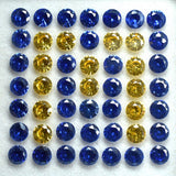 8 Pcs 5x5 MM Natural Sapphire Mix Color Round Lot CERTIFIED Gemstone