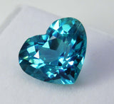 Certified 8.56 ct natural grandidierite, rare bluish-green heart cut loose gemstone