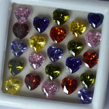 CERTIFIED 21 Pcs Natural Mix Sapphire Heart Cut Rare Loose Gemstone 6x6 MM Lot