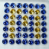 8 Pcs Natural 5x5 mm Sapphire CERTIFIED Round Cut Lot Loose Gemstone