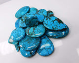 Certified natural turquoise lot – polished blue loose stones