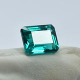 Rare 9.55 Ct Natural Green Tourmaline | Certified Excellent Emerald Cut Loose Gemstone