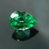 Natural Stunning Green Montana Sapphire 7 Ct Pear Cut Loose Gemstone CERTIFIED