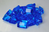 CERTIFIED 100 Ct Topaz Mix Shape Blue Lab-Created Big Loose Gemstones AA+++ Lot