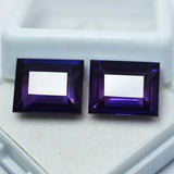 Translucent Purple Tanzanite Gemstone 18.54 Ct Emerald Cut Certified – White Display Box