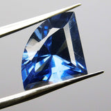 Natural blue sapphire gemstone, certified fancy cut, 8 ct, loose stone suitable for earrings