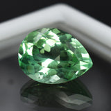 High-quality bluish-green Montana sapphire, 9.56 ct pear cut, certified loose gemstone