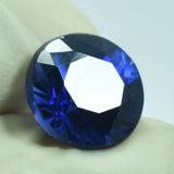 Natural Blue Tanzanite Round Cut Gemstone 6.30 Carat Displayed on Fingers