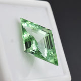 High-quality bluish-green sapphire, fancy cut, 21.20 ct certified loose stone.