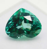 Natural bluish-green Grandidierite gemstone, 8.63 ct heart cut, certified loose stone.