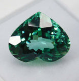 Natural bluish-green Grandidierite gemstone, 10.30 ct heart cut, certified loose stone.