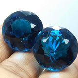 CERTIFIED AA+ Blue Grandidierite Round Cut 55 Ct Loose Gemstone Pendant Size